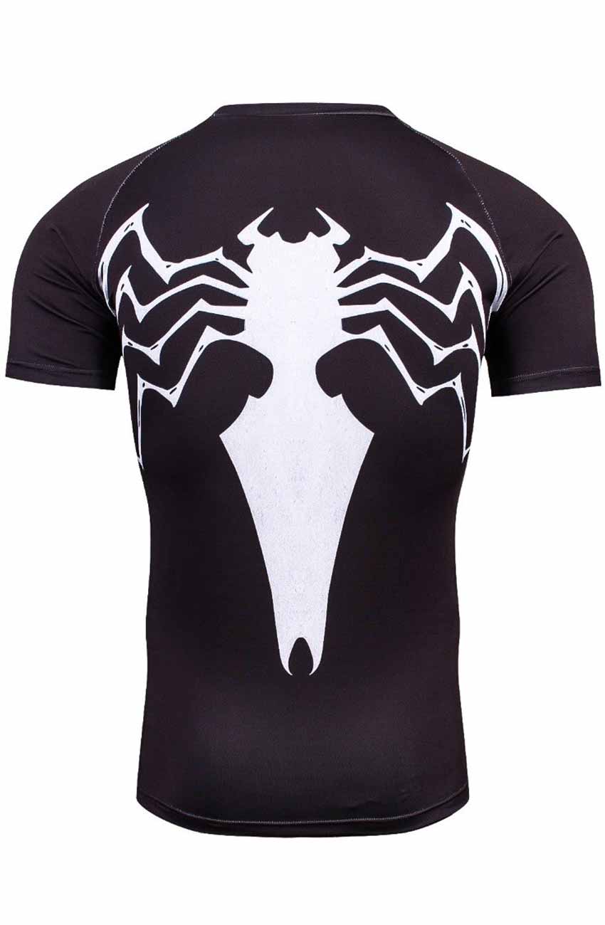 Venom Black T-shirt With White Logo