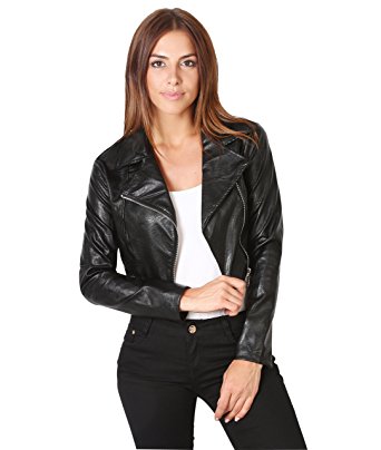 KRISP Womens Leather Biker Jacket | Next Leather Jackets