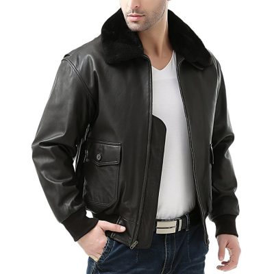 Black Winter Shearling Jacket For Men | Next Leather Jackets