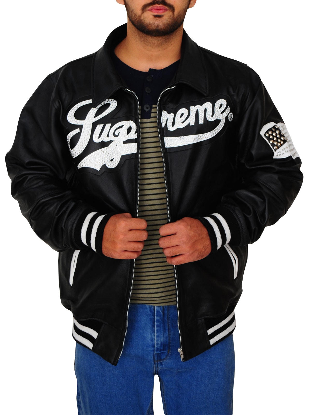 Supreme Black Leather Jacket | Next Leather Jackets