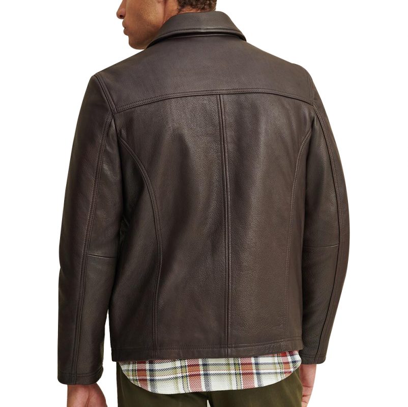 Brown Lined Leather Jacket | Next Leather Jackets