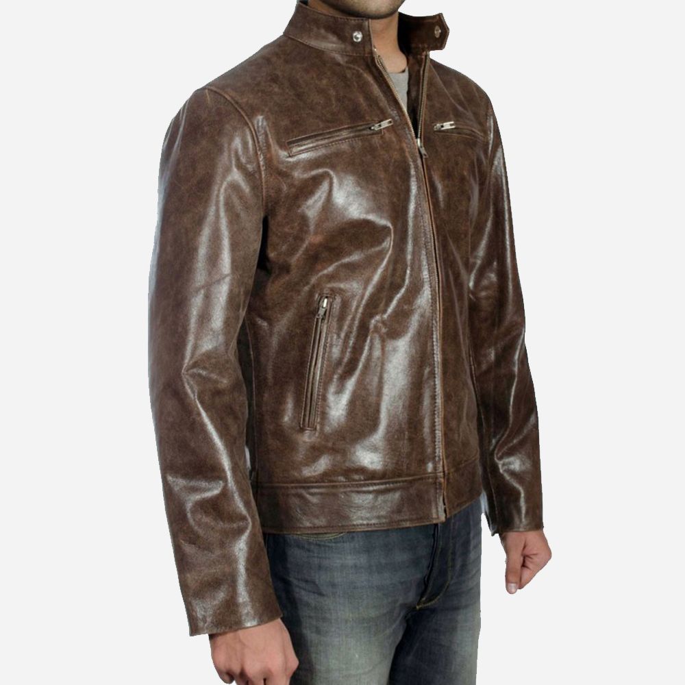 Jason Beghe Chicago PD Leather Jacket | Leather Brown