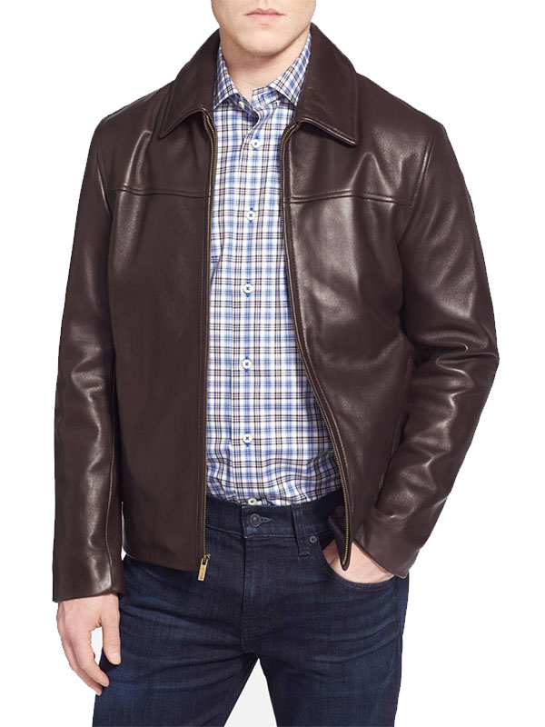 MEN OUTFIT MOTORCYCLE GENUINE LEATHER JACKET