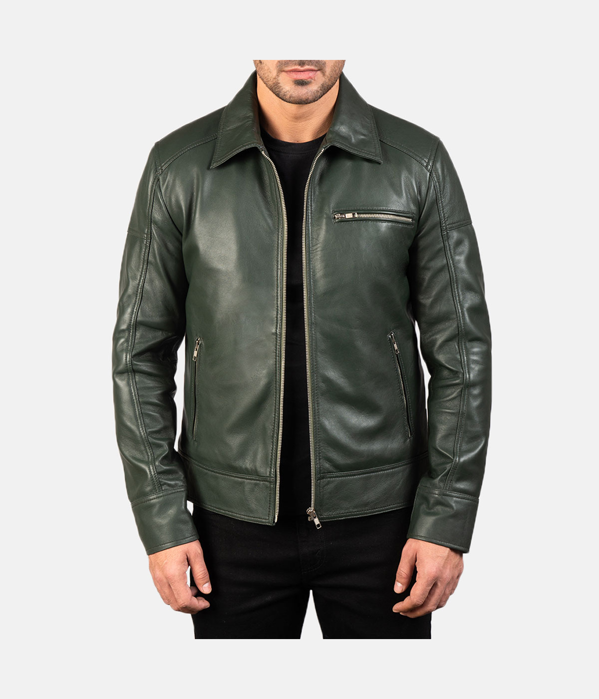 Men's Shirt Style Leather Jacket | Next Leather Jackets