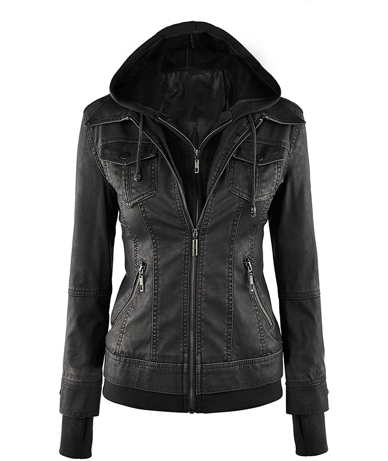 Women's Hooded Leather Jacket | Next Leather Jackets